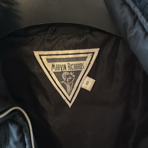 Marvin Richards, black winter coat W rabbit fur trim size PP fits like a small - Picture 8 of 13